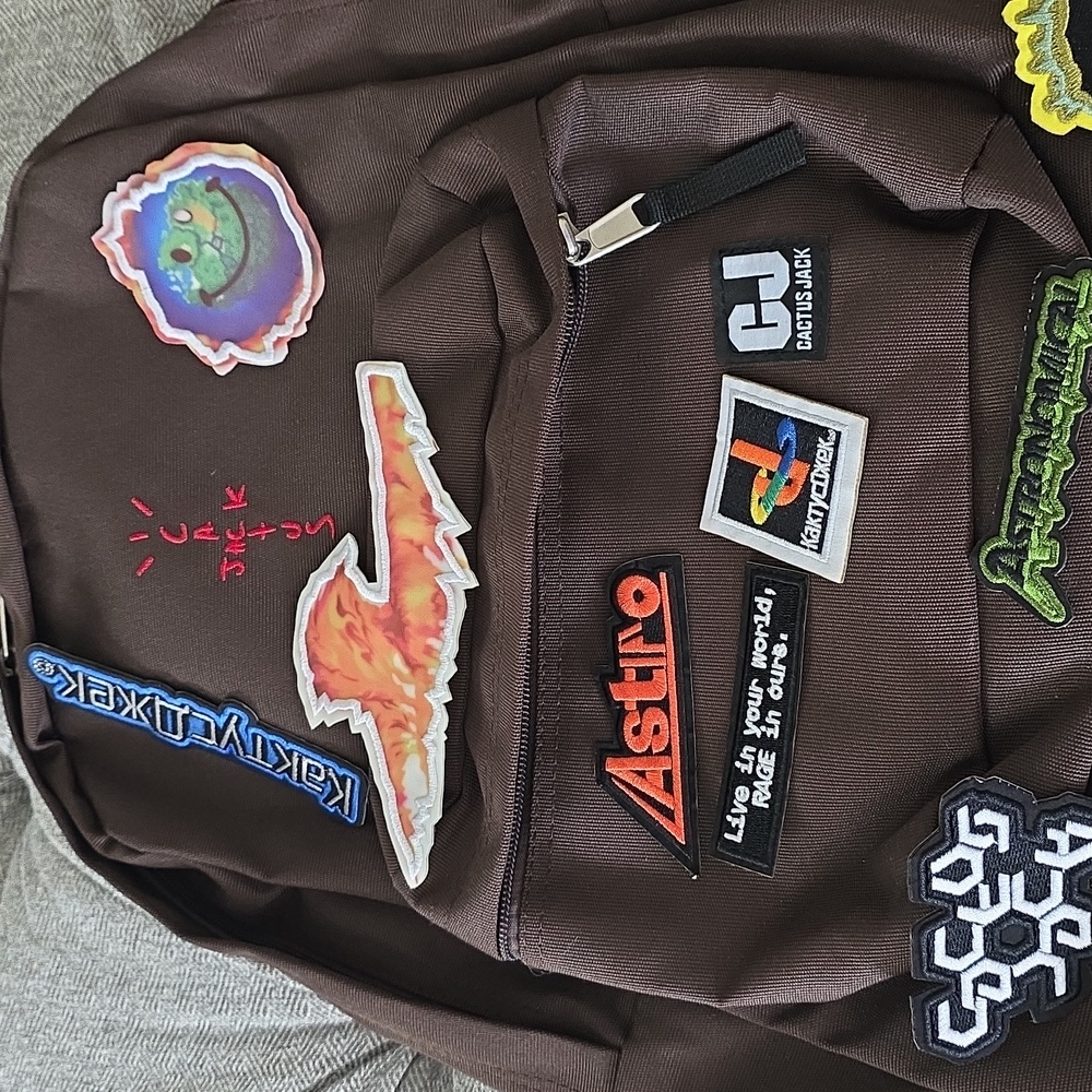 Cactus Jack Brown Backpack With Patches - Picture 4 of 4